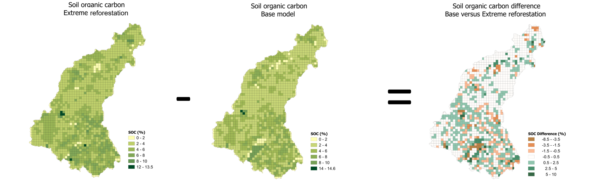 Example SOCD calculation for extreme reforestation