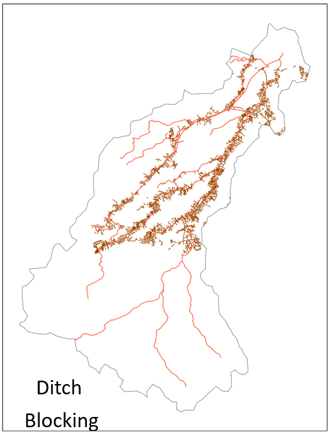 Ditch blocking map