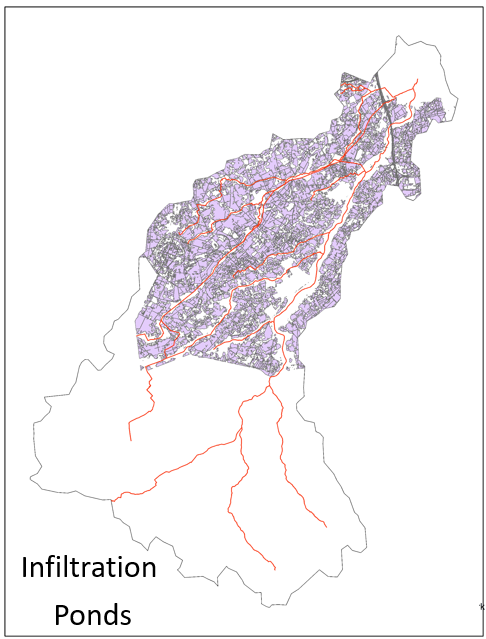 Infiltration ponds map